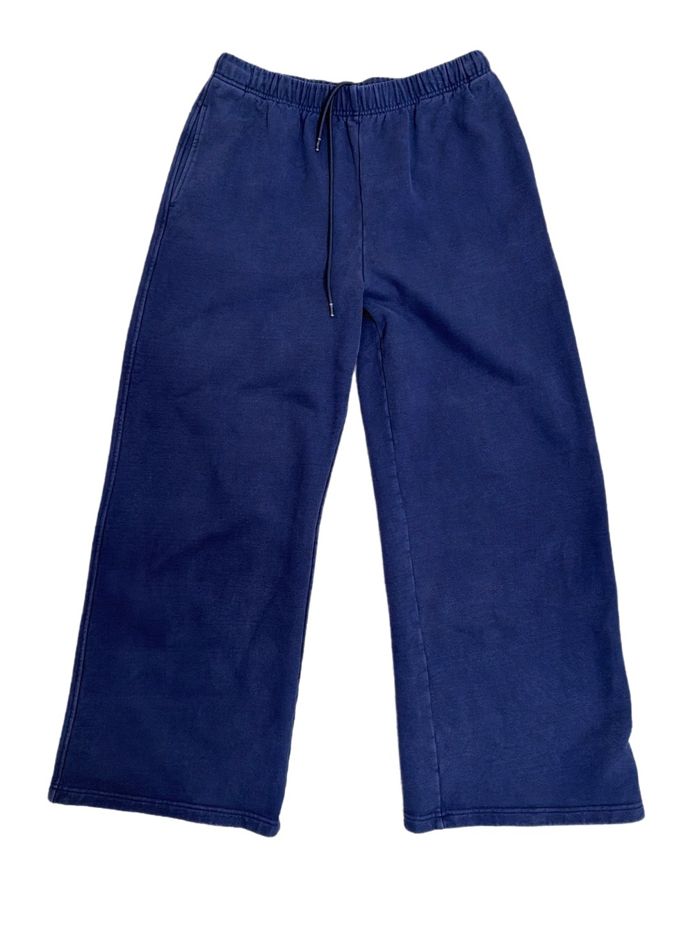 Good American Navy Blue Wide Leg Drawstring Pants